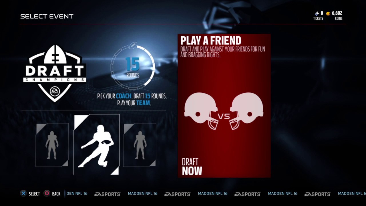 Madden NFL 16 Draft Champions Draft