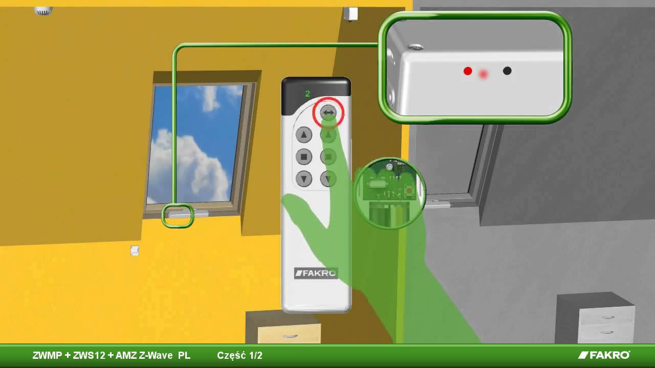Instrukcja montażu ZWMP + ZWS12 + AMZ Z Wave Fakro cz1