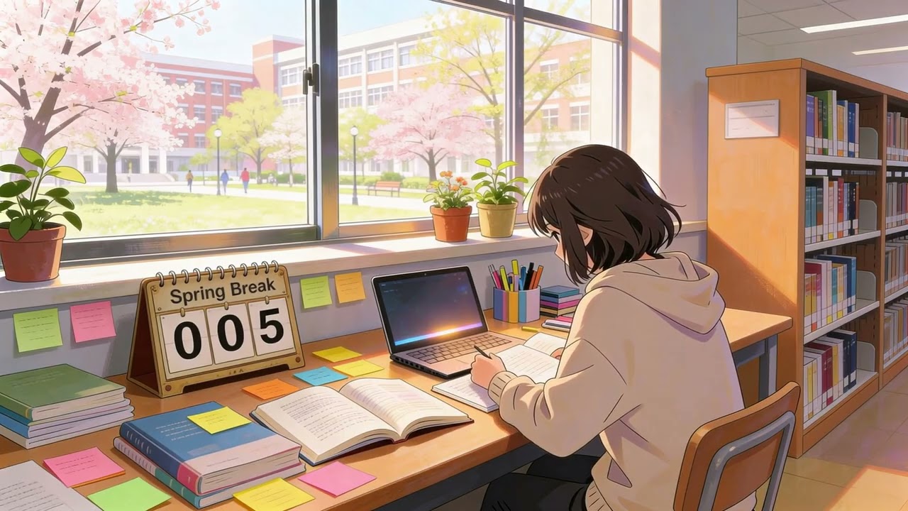 Pre-Break Study Push Lofi – Motivating Beats to Power Through Assignments [3 Hours]