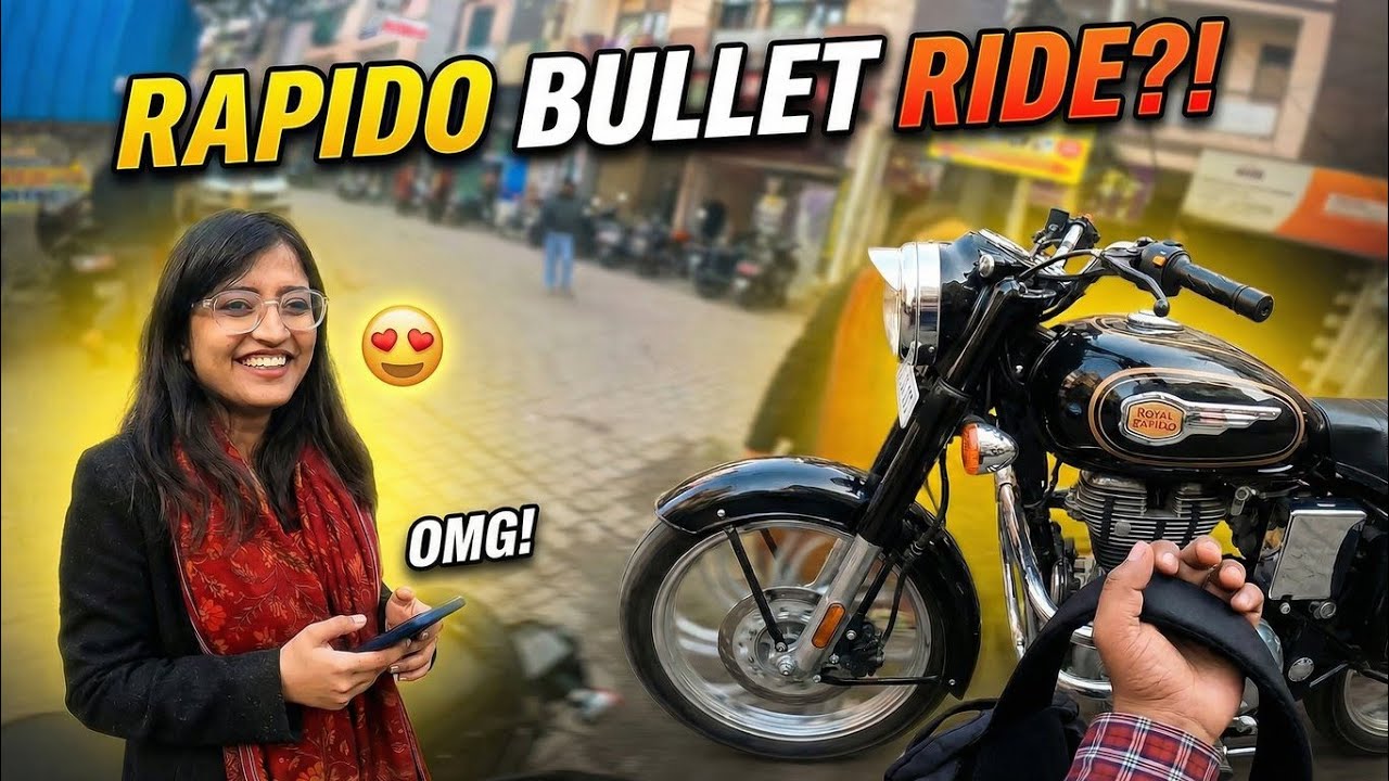 Rapido Captain on Bullet 😱 Girl Reaction Shocked! | Real Experience motovlog  #RapidoOnBullet#Rapido