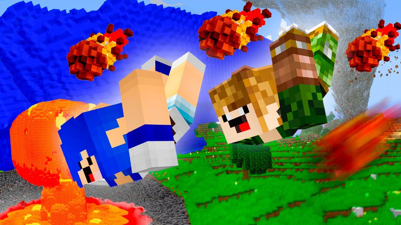 DESASTRES NATURAIS (MINI-GAME ONLINE) MINECRAFT (TSUNAMI, TORNADO, METEOROS...)