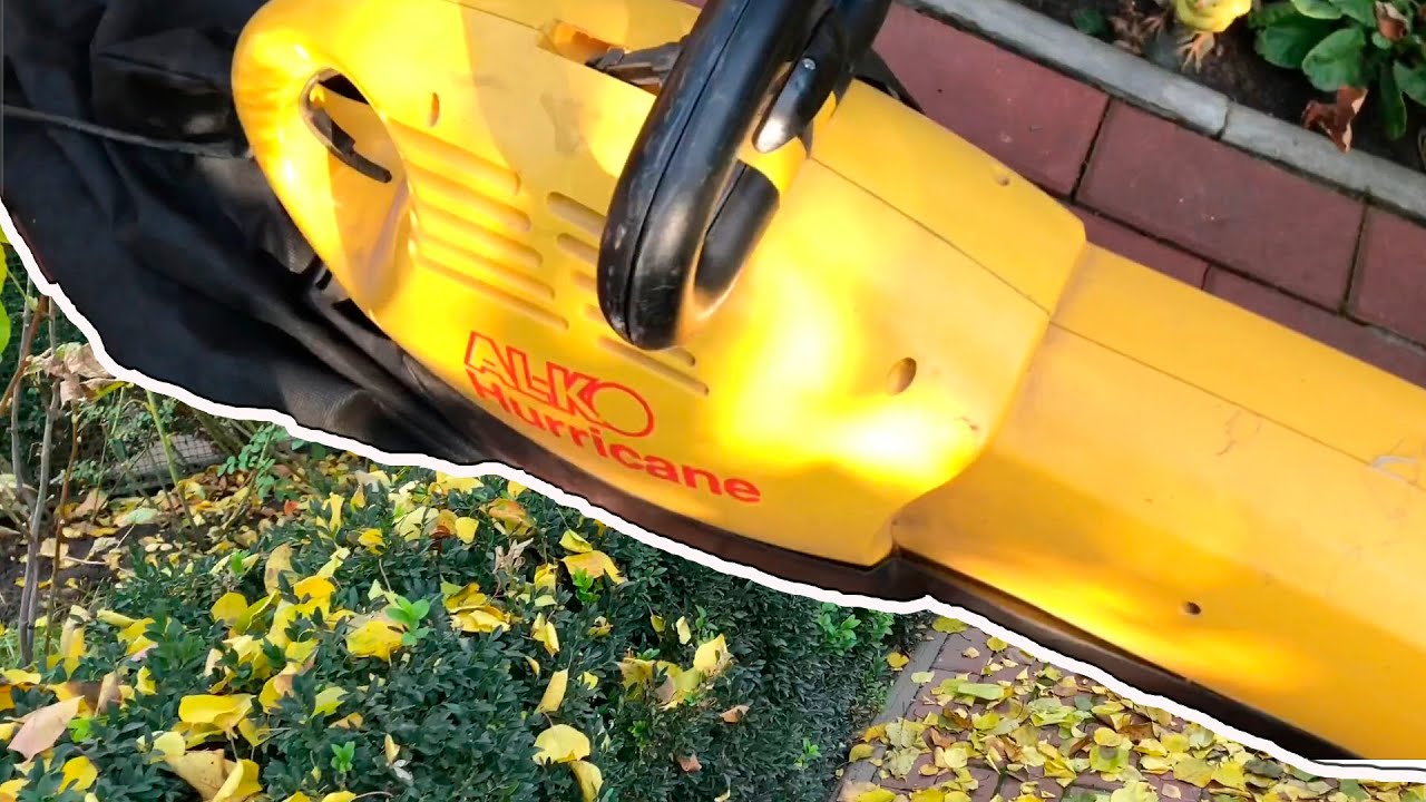 Садовый пылесос AL-KO Hurricane.  Убираем листья.