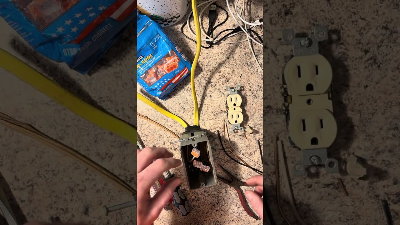 How to install/ replace new outlet (receptacle) with short wires