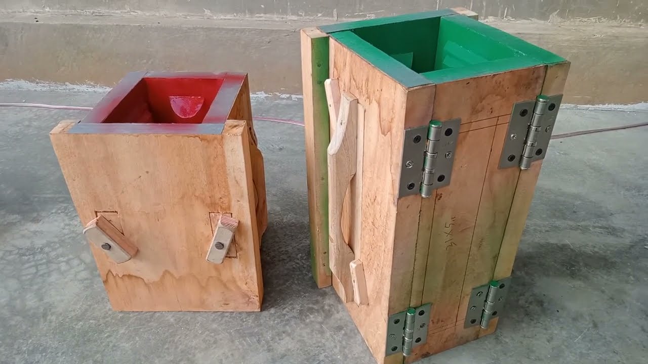 Cetakan Loster 2 Muka Tumbuk  40/17/12 - Motif Plong Minimalis Kotak