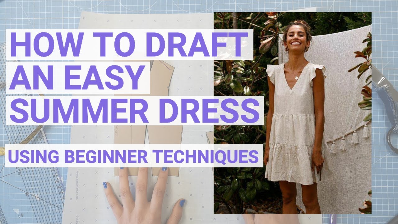 How to Draft an Easy Summer Dress Pattern, Using Beginner Techniques