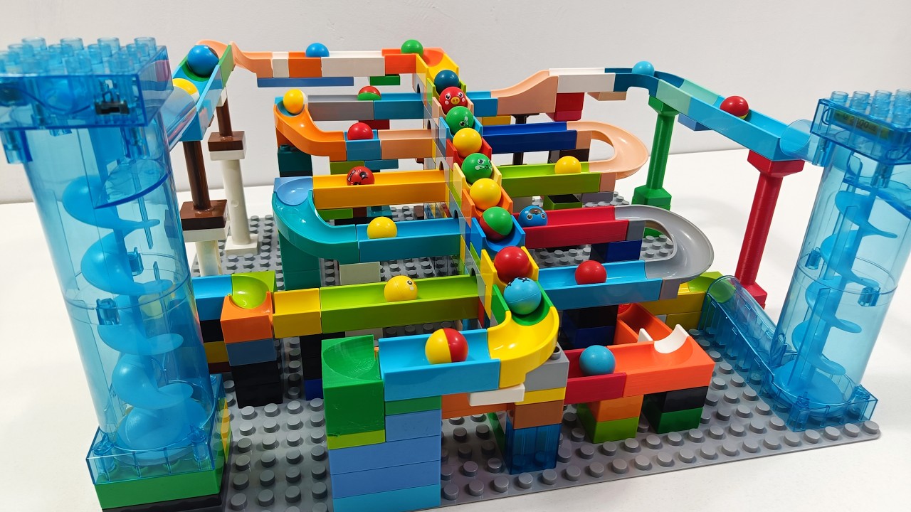 🔥 INSANE Double Elevator Marble Run – Twin Towers Speed Battle!