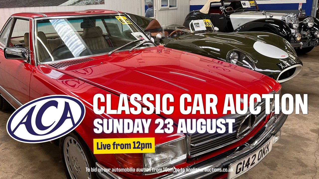 🔴 LIVE CLASSIC CAR AUCTION &ndash; ANGLIA CAR AUCTIONS &ndash; SUNDAY 23 AUGUST 2026