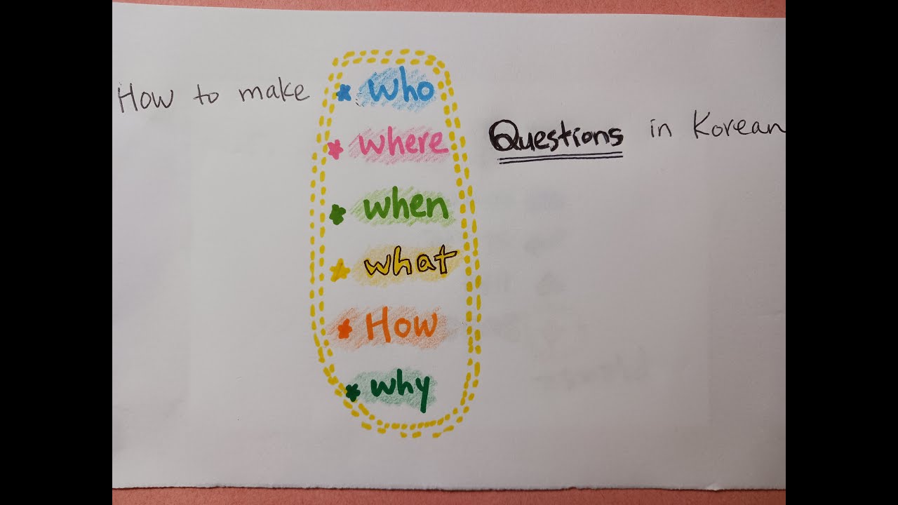 How to make a variety of QUESTIONS in Korean / WHAT WHERE WHY WHEN HOW WHO Questions in Korean
