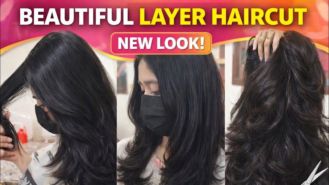 Half Hair Layer Cut | Simple Round Back Cut | Blowdry Tools Tutorial | Step by Step