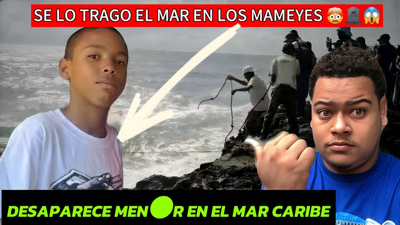 Angustia en Santo Domingo Este: menor de 13 años desaparece en el mar tras fuertes oleajes🥺🤯