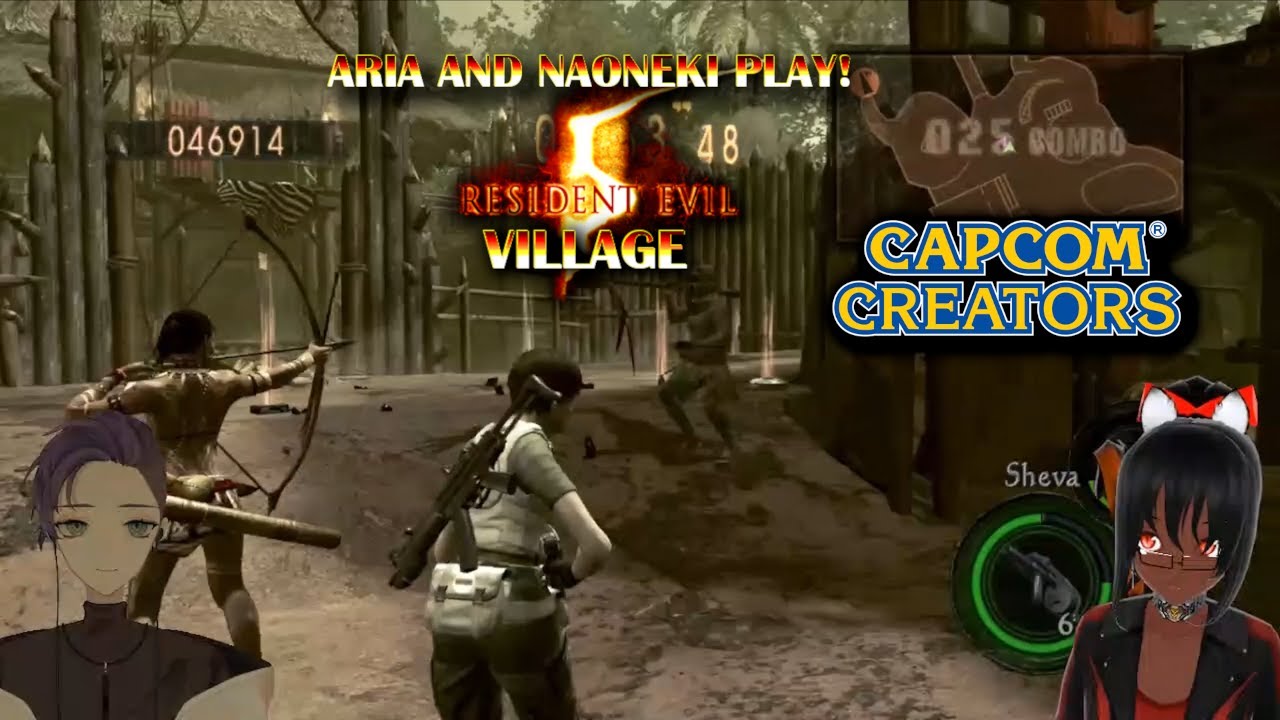 RE5 Mercs United! Co-op With Naoneki! - Village