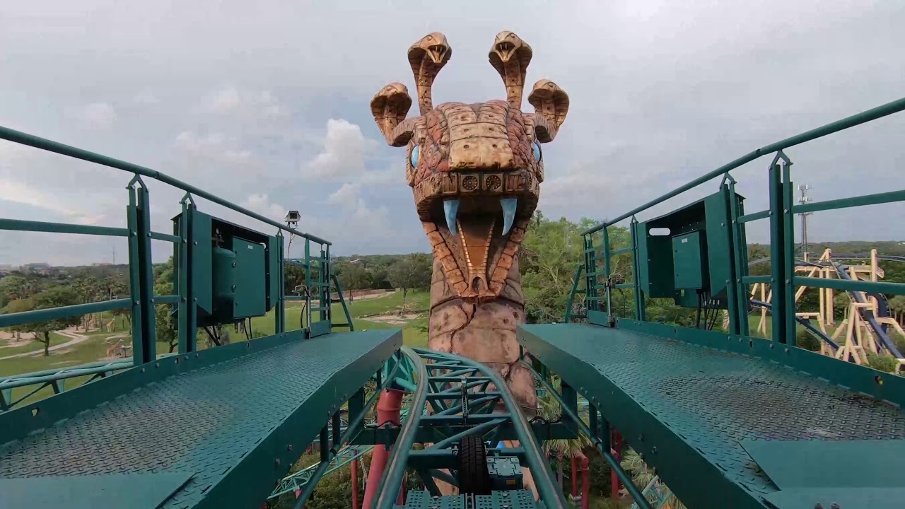Cobra's Curse Front Seat on-ride POV Busch Gardens Tampa