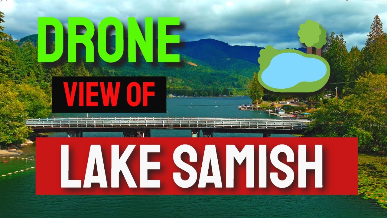 Drone Over Lake Samish in Whatcom County, WA.