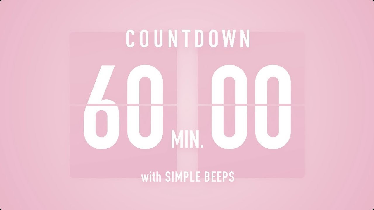 60 Minute Hard study session for Board exam 🌸 Flip Clock with Simple Beeps 🔔#studywithme #study 