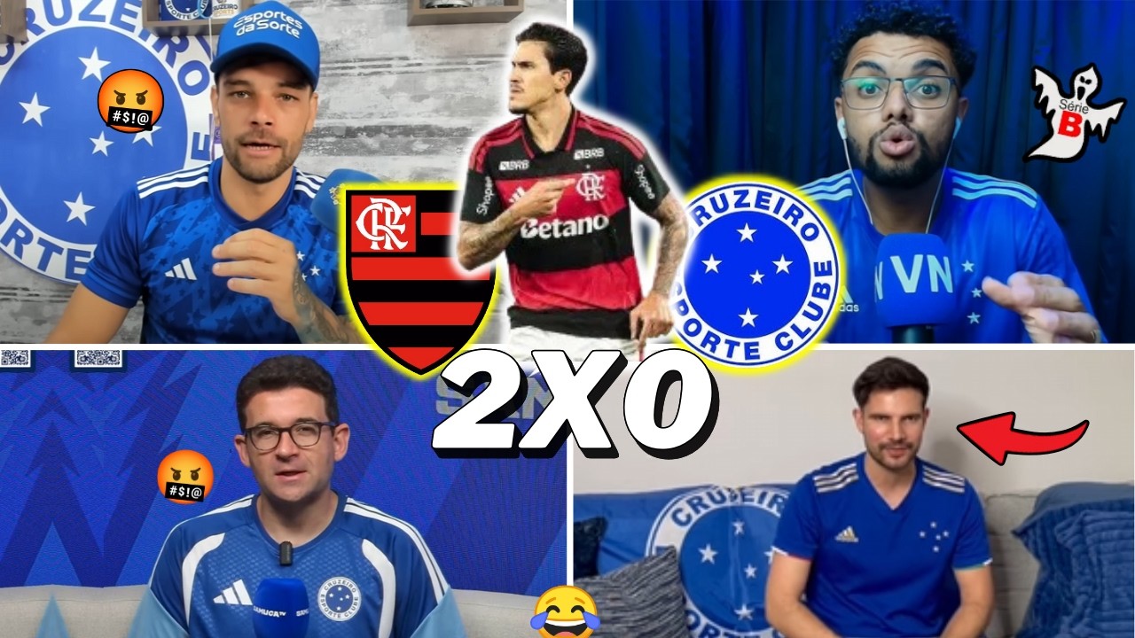 REAÇÕES DOS CRUZEIRENSES REVOLTADOS E NA ZONA DE REBAIXAMENTO - FLAMENGO 2X0 CRUZEIRO