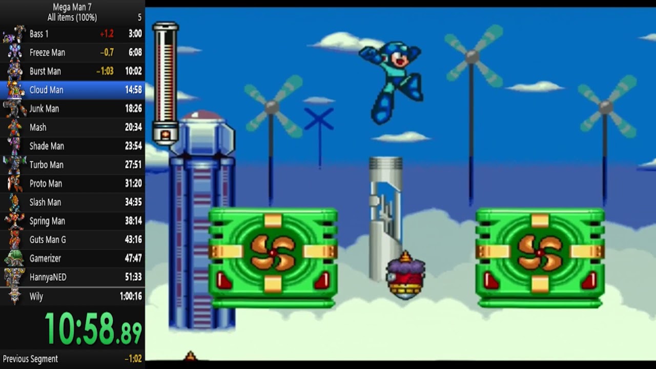 Mega Man 7 100% (Snes) Speedrun in 57:07