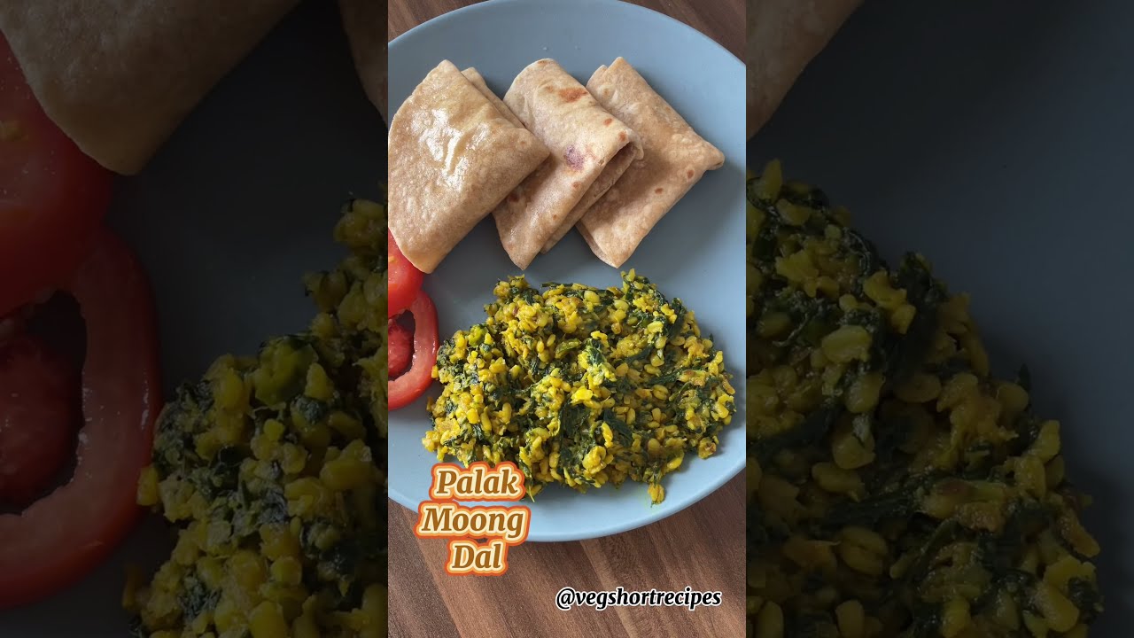 Palak Moong Dal Sabzi  recipe | Sukhi Palak Moong Dal #gujarati #healthy #shorts @vegshortrecipes