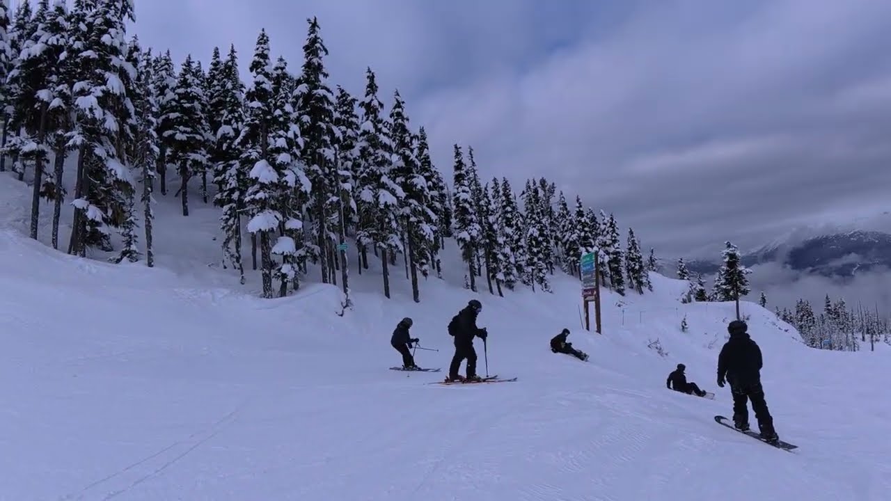 Second run of the day at Blackcomb