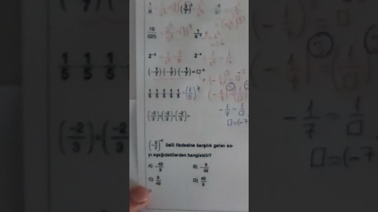 Üslü Sayılar,  Rasyonel Sayının Kuvveti,  8.sınıf  07