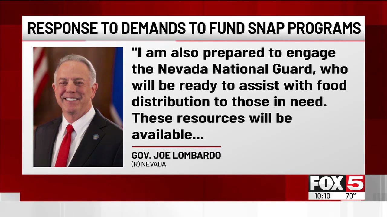 Nevada governor says using state funds for SNAP is not &lsquo;viable solution&rsquo;