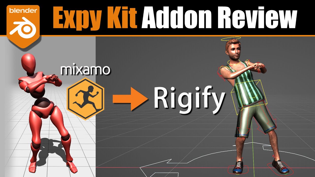 Дополнение к Blender Expy Kit: Mixamo to Rigify
