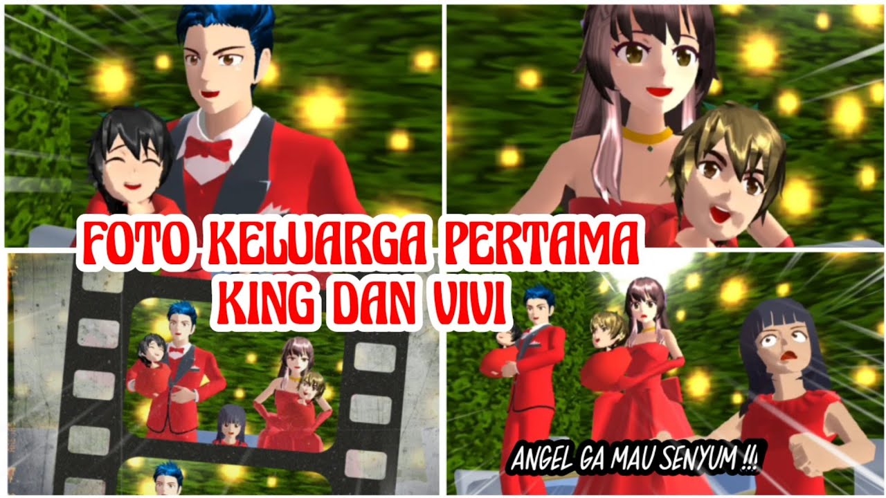 FOTO KELUARGA PERTAMA KING DAN VIVI | VLOG KING HAPPY FAMILY PART 47 | DRAMA SAKURA SCHOOL SIMULATOR
