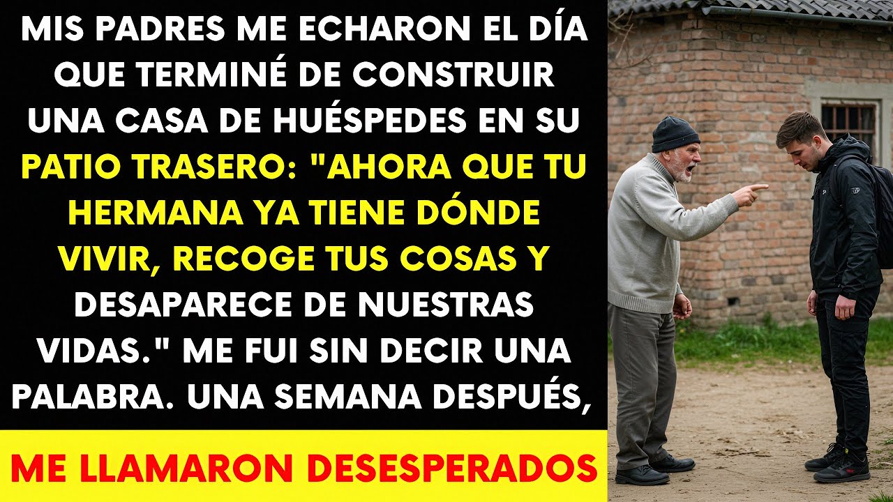 Mis Padres Me Echaron El Día Que Terminé De Construir Una Casa De Huéspedes En Su Patio Trasero...