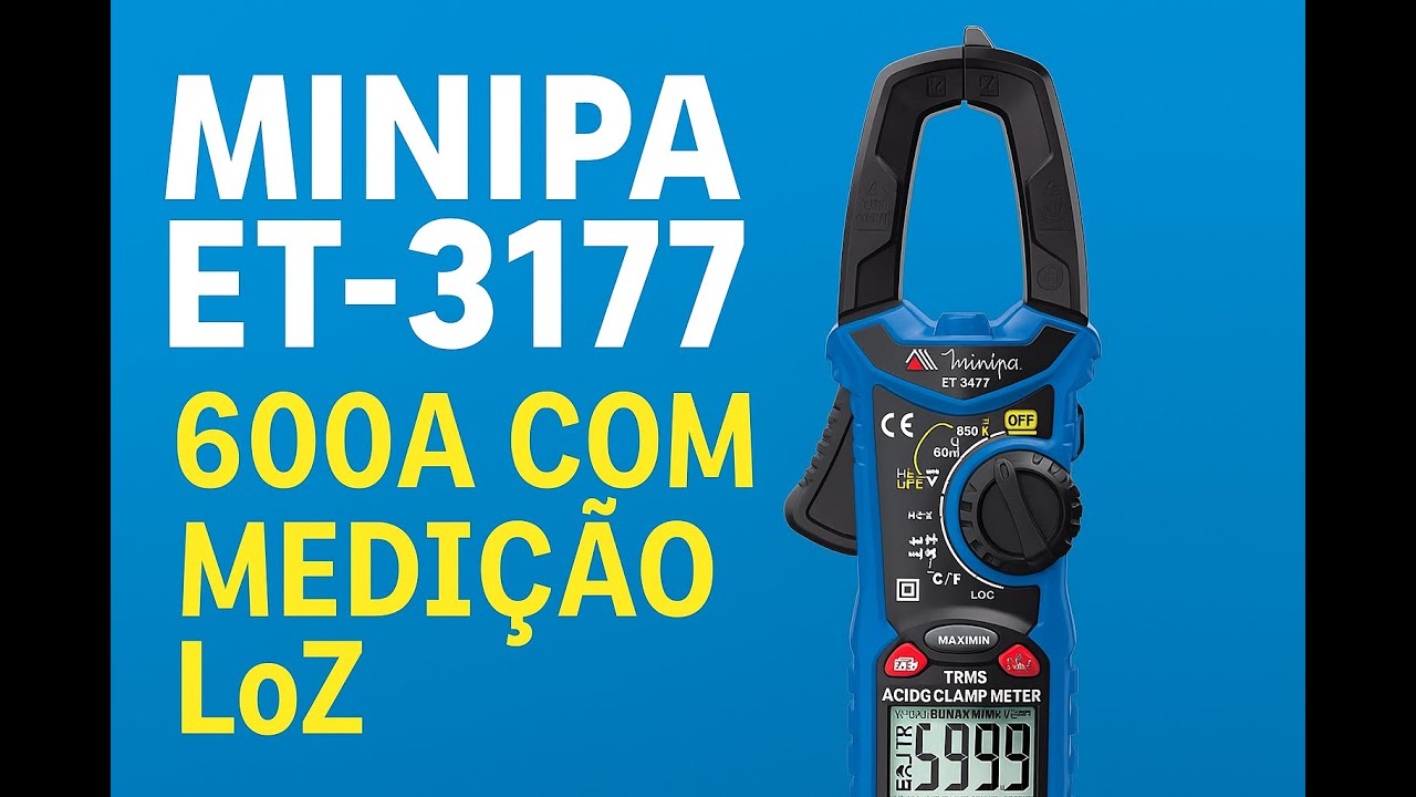 MINIPA ET-3177 - Alicate amper&iacute;metro na medida certa