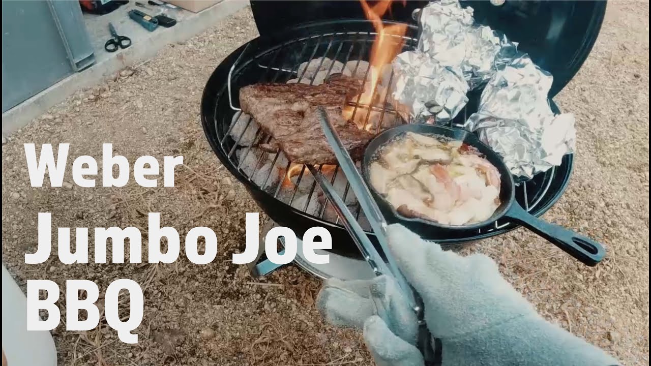 アメリカでシェア60％以上のBBQグリルWeber社の Jumbo Joe でBBQしました！ ★ 開封＆組み立て＆調理 #Weber #JumboJoe #BBQ