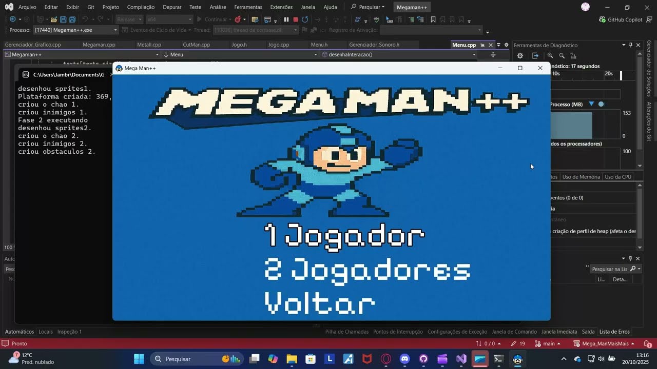 Mega Man++ Nova versão com músicas e efeitos sonoros + Jogo disponível no Museu Tecnológico da UTFPR