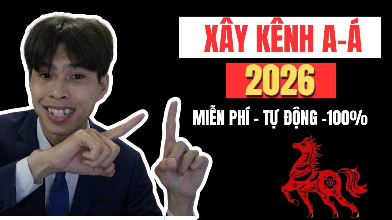 Hưỡng dẫn xây kênh YOUTUBE từ A đến Á 2026 -Miễn Phí - Tự Động - 100% Cho người mới bắt đầu