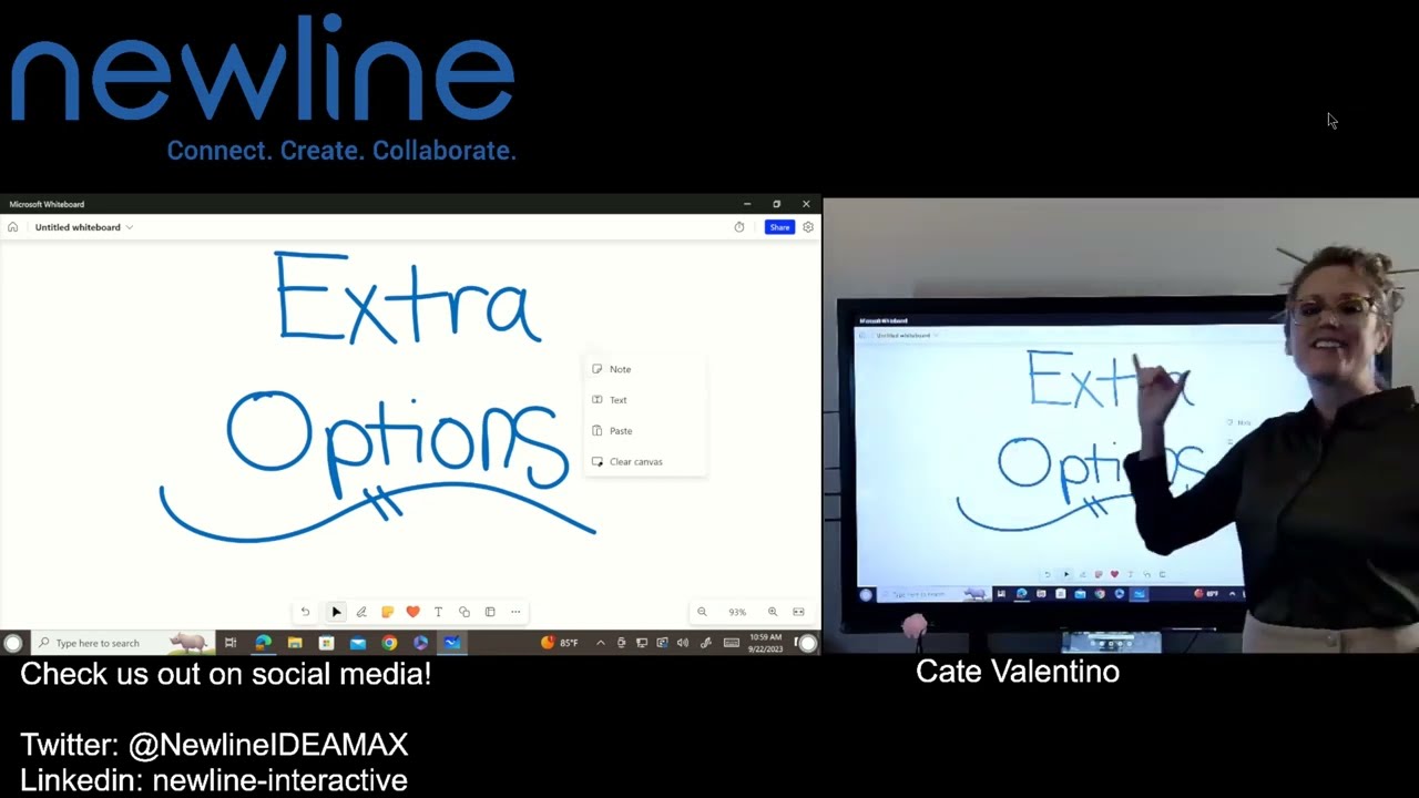 Extra Options in your Microsoft Whiteboard Canvas