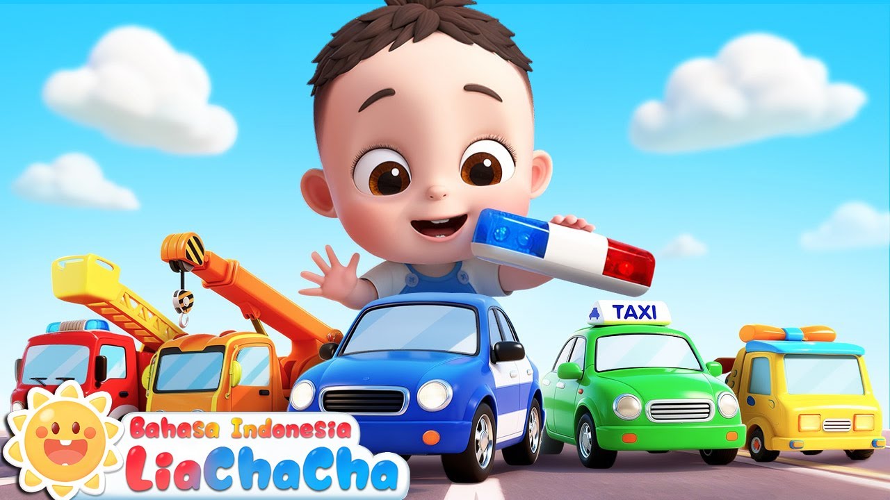 Kendaraan Profesi🚓🚒🚕 | Lagu Mobil Mainan | Lagu Anak-anak | LiaChaCha Bahasa Indonesia
