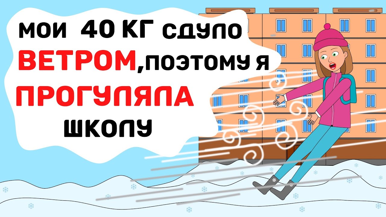Меня сдуло ветром и я пролетела школу