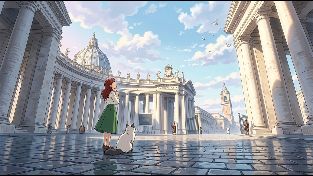 🚗 I Escaped to Italy with My Cat – No Stress, Just Peace🌙 || Ghibli-style video