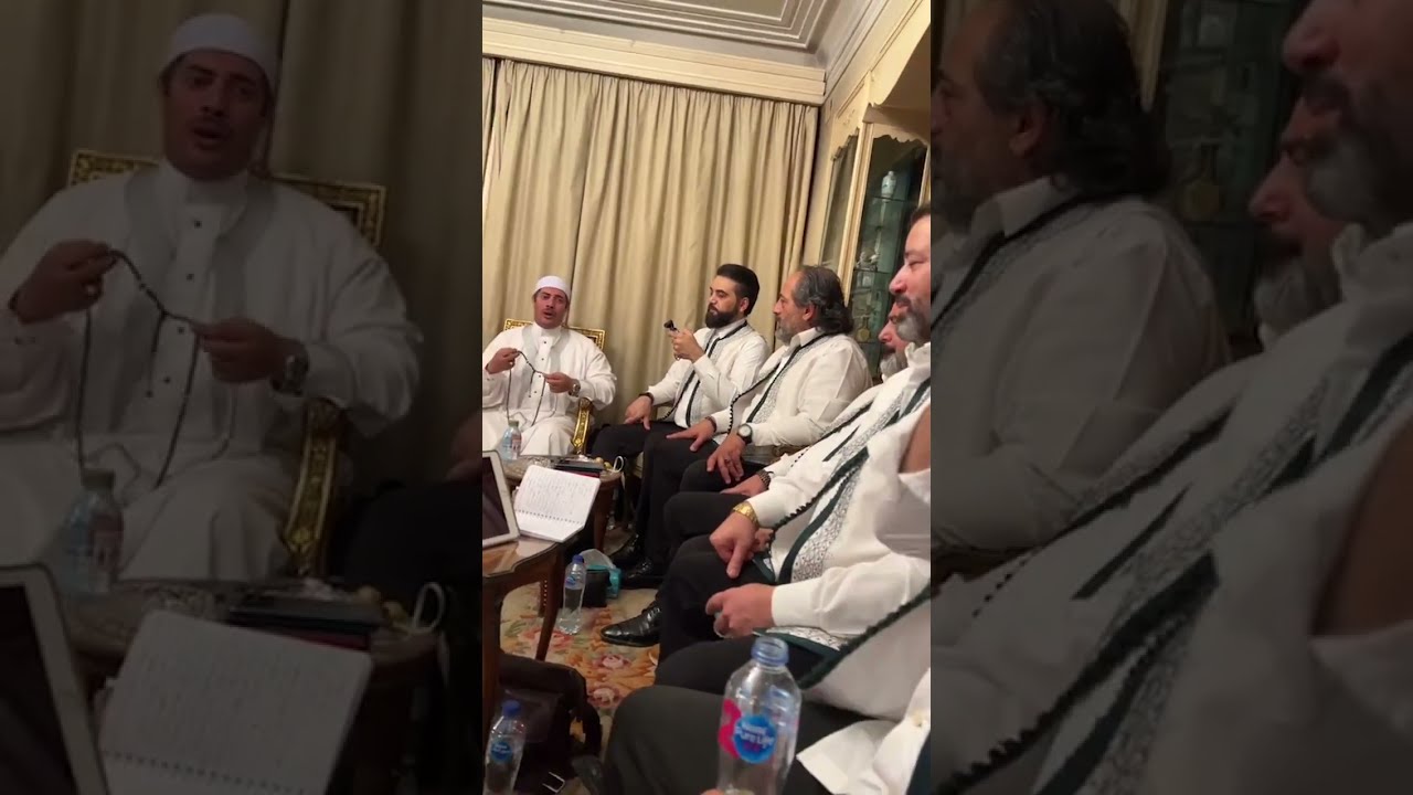 إنشاد جميل جدًا للشيخ جابر بغدادي بحضور فرقة أبو شعر و د. أسامة الأزهري و د. محمد المهدي منصور