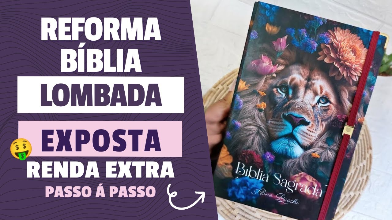 Reforma Bíblia com Técnica Lombada Exposta | Passo a Passo Para Lucrar com Artesanato