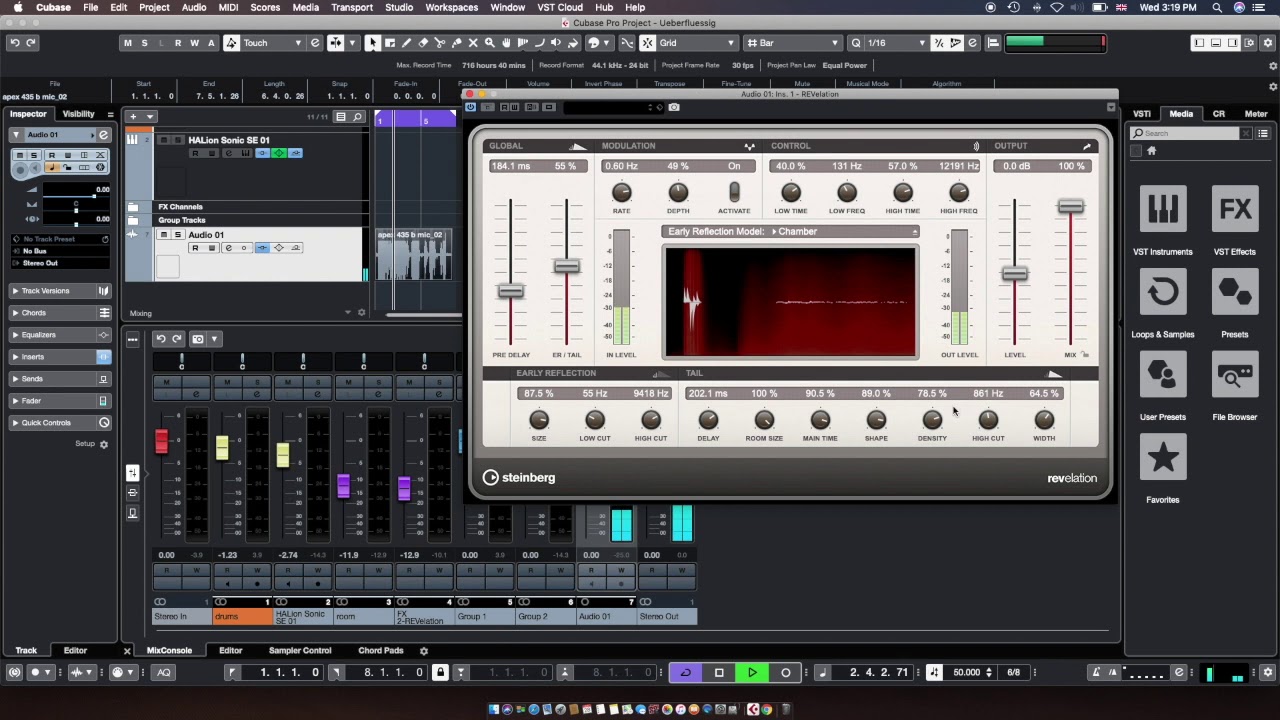 Simple Horror - Simple Voices Sound effect with Reverb in Cubase