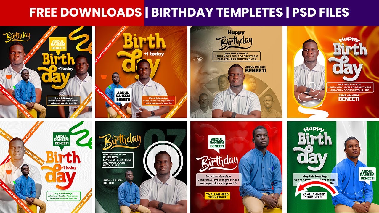Download: Free Happy Birthday PSD templates - My Birthday Gift.