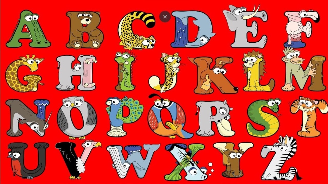 Alphabetimals A-Z / alphabet animals a-z /Learn alphabets ABC book / Animals for kids flash cards