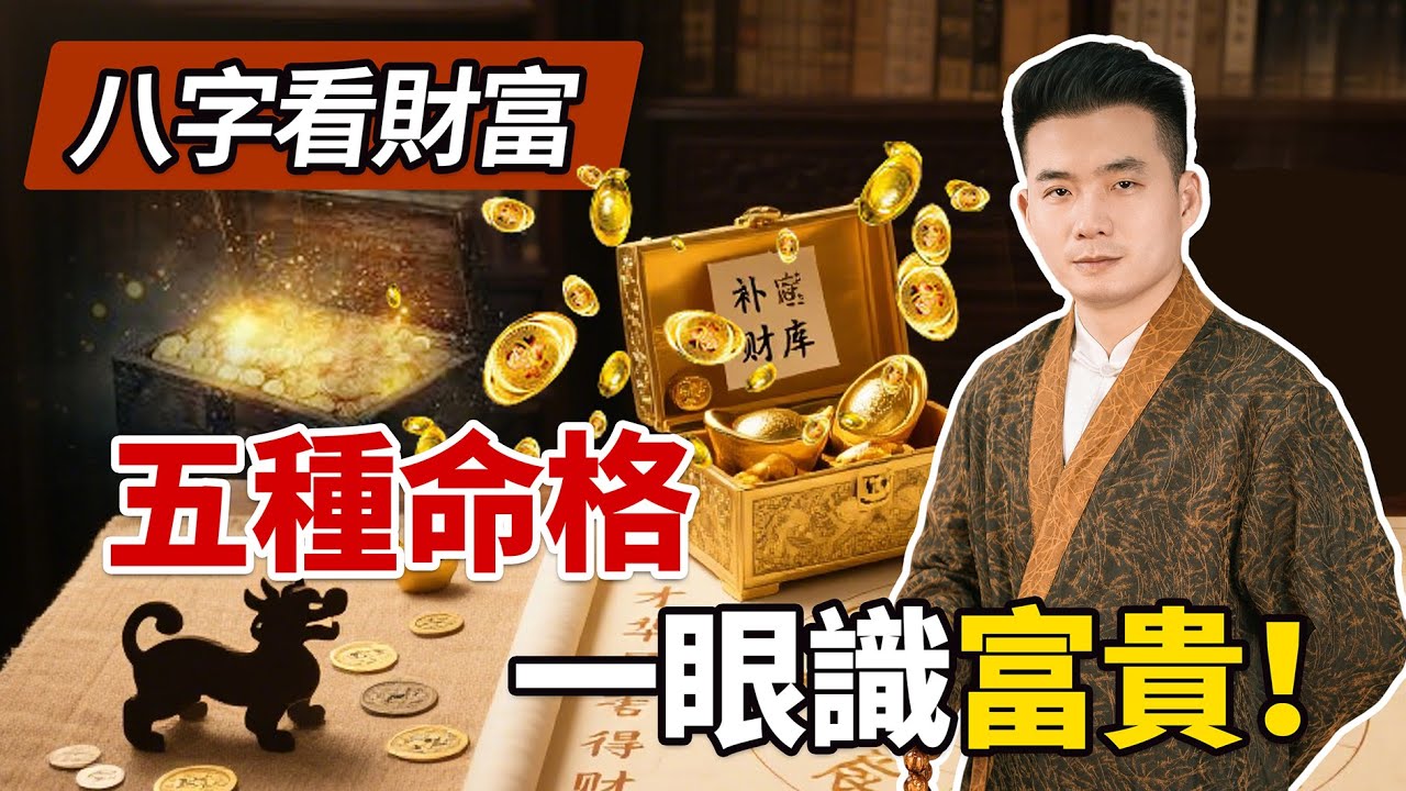 八字看財富 | 如何判斷你是不是富貴命？道元拆解 5 大財富命格：辛苦得財 / 才華生財 / 貴人護財… 什麼樣的財庫能讓你成為頂級富豪？ #八字 #財富