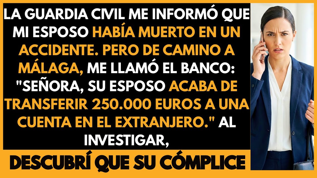 La Guardia Civil Me Informó Que Mi Esposo Había Muerto En Un Accidente. Pero El Banco Me Llamó: "...