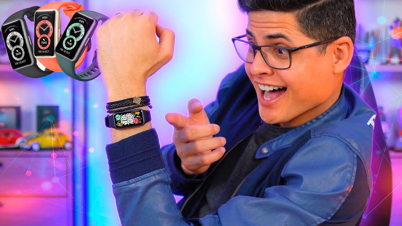 Chegou minha HUAWEI Band 6, será MELHOR que XIAOMI Mi Band 6? Unboxing e Impressões