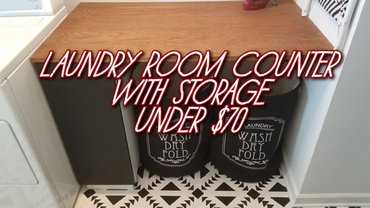 Laundry room counter with storage for under $70