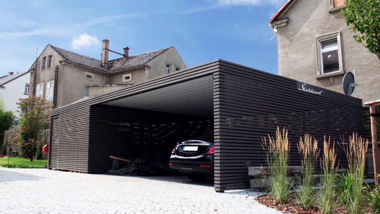 Schöne Metall Carports aus Stahl und Holz. Design von Stahlzart.