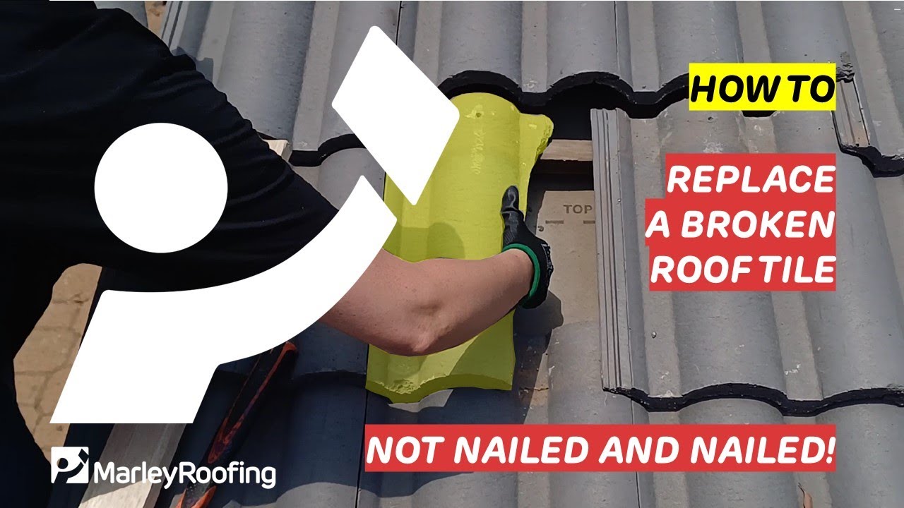 How to replace a broken roof tile when nailed and not nailed
