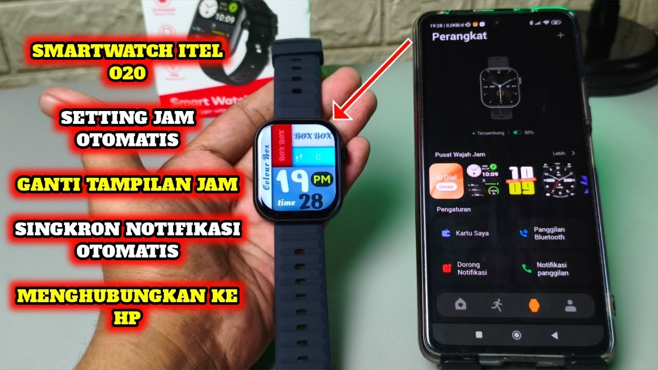 Cara setting jam smartwatch itel O20 dan cara menghubungkan ke hp