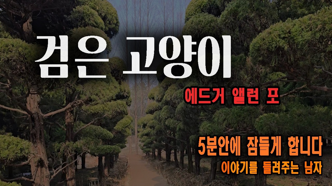 5분안에 잠드는 이야기...검은 고양이 에드거 앨런 포 이들남 책읽어주는 남자 오디오북 수면영상 듣기만 하면 스르르 잠이오는 이야기