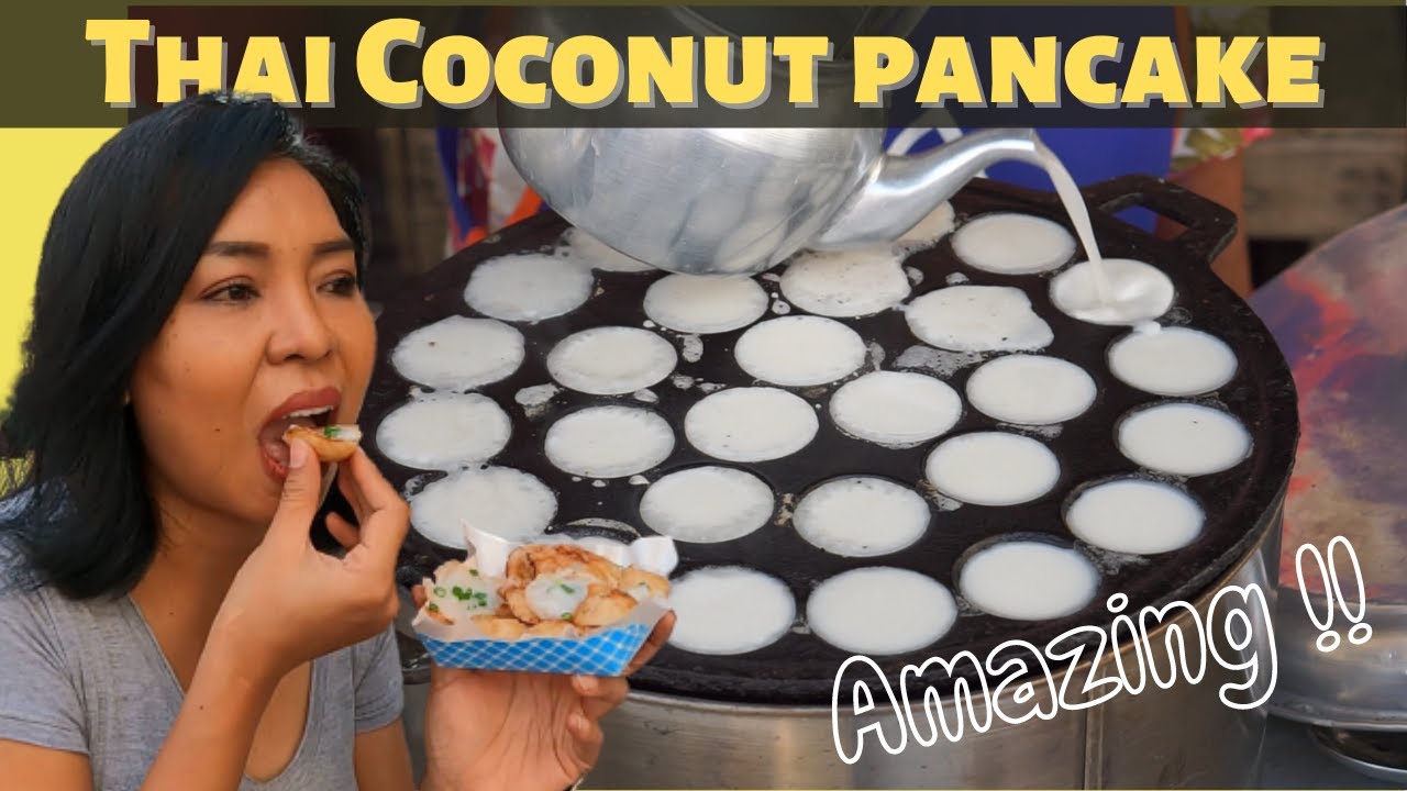 Amazing Thai coconut pancake Kanom Krok Thai street food | it's thai things
