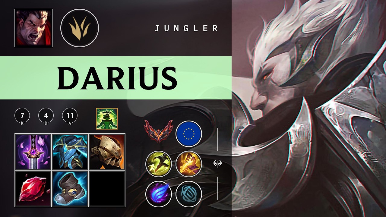 Darius Jungle vs Elise - EUW Grandmaster Patch 26.03